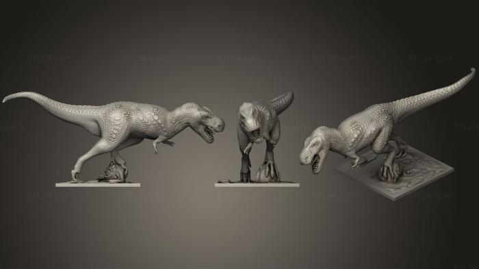 Статуэтки животных (Тираннозавр для столешницы, STKJ_1531) 3D модель для ЧПУ станка